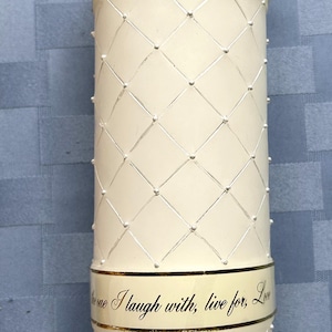 Wedding Unity Candles-2 Styles-This Day I Will Marry My Friend...Theme-Ivory & White-Plain-Great Gifts-Wonderful Lasting Keepsakes