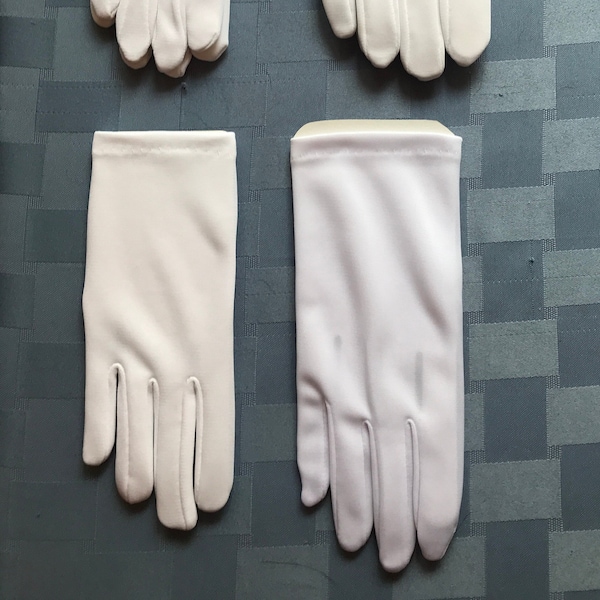 Girls Gloves-Soft Feel Nylon Gloves for Ages 2-14-White & Ivory-Some Embroidered-Some Lace Trim-Communion-Weddings-Pageants-FlowerGirl-Event