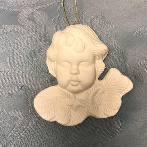 Baby Angel Ornaments-Vintage-Ceramic-1-3-6 Pc-White Victorian Cherubs Great Favor For Baby-Bridal Shower-Baptism-Communion-Xmas-Personalize