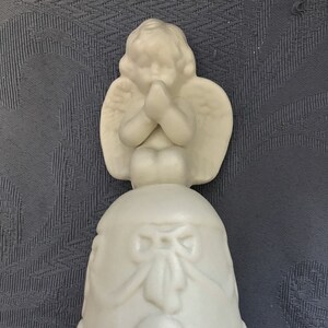 Angel Bell-Vintage Ceramic Cherub Bell-Praying Angel & Posing Angel w Hand Out-Great For Birthday-Baptism-Communion-Xmas-Bell Collection