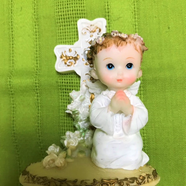 Vintage Angels-3 Styles-Praying Child Angel with Cross-Angel Mini Plate with Stand-Cherub with Star-Angels with Wreaths-Great Favors & Gifts