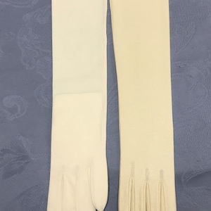 Long Ivory Satin Gloves-Shiny & Matte Satin Fingered Gloves 3 Lengths-Great for Weddings, Proms, Cotillions, Events-The Perfect Final Touch image 6