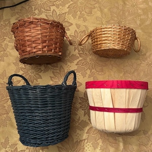 Wicker Plant Pots-Beautifully Crafted Vintage Medium & Large Plant Covers- Portuguese-Fern-Wood-Blue-Small Apple Baskets-Philippine Baskets