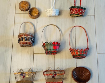 Cestini In Rattan A Forma Di Cuore - Set Da 2 | Per Damigelle, Matrimoni, Decorazione Rustica - Foto 2