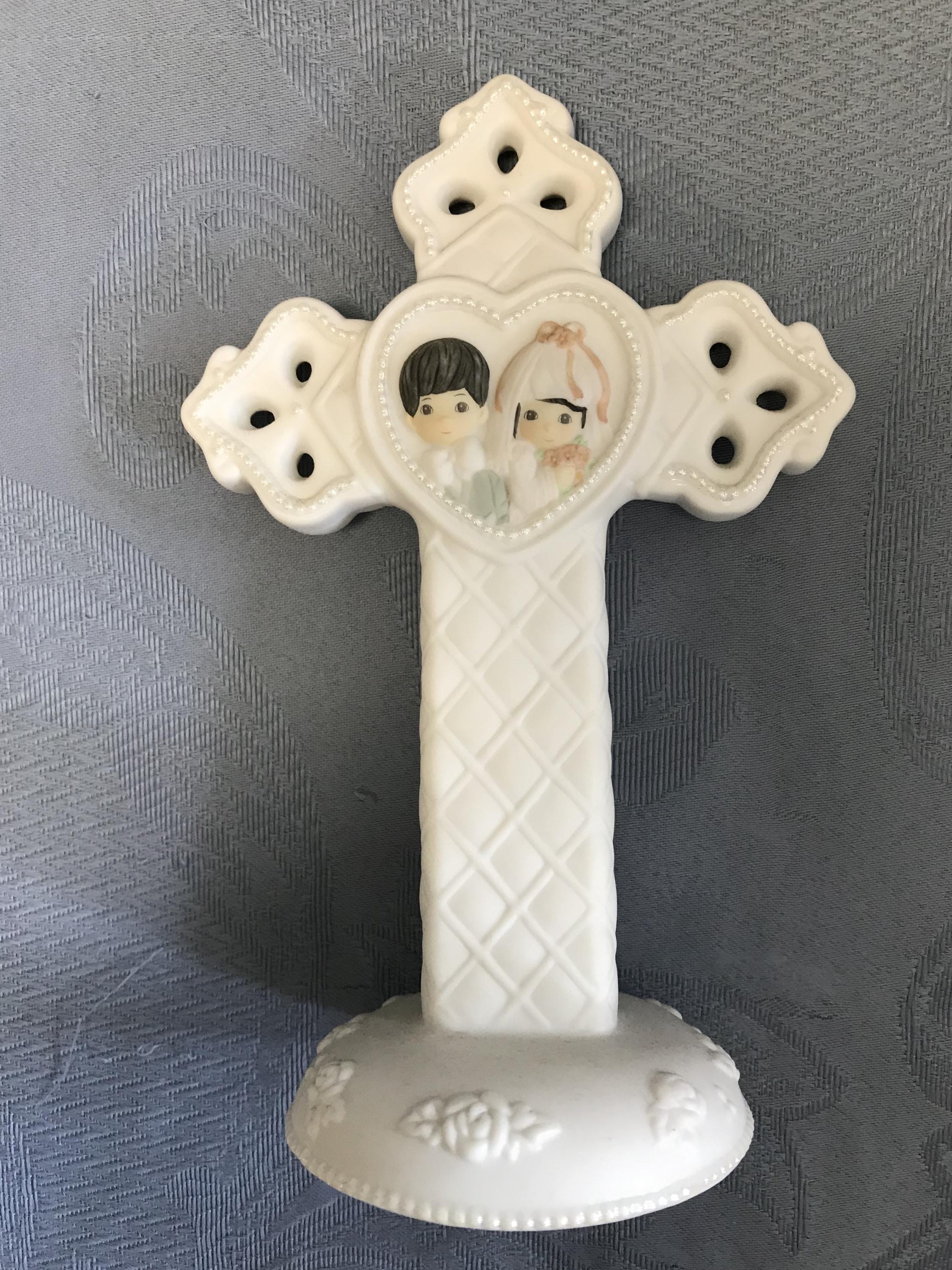 Bride Groom Cross Cake Topper