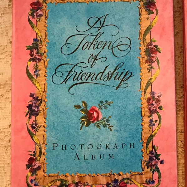 Friendship Photograph Album-Victorian Style Token of Friendship-Holds 28 4" by 6" Photos-Great Special Friend Gift-Fill with Your Favorites