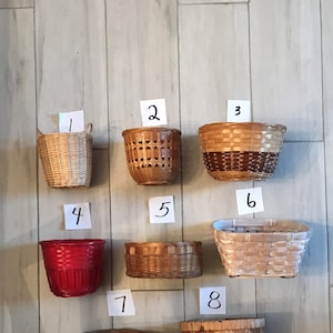 Wicker Plant Pots-Beautifully Crafted Vintage- 8 Styles all from the 90&#39;s-Perfect for Plant Pots-Gift Baskets-Rustic Candy/Trinket Holders