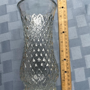 Large Clear Glass Vases-8 Styles-New Vintage-Diamond Cut-Ribbed-6"-10"-Cut Flowers-Arrangements-Perfect Condition-Weddings-Church Displays