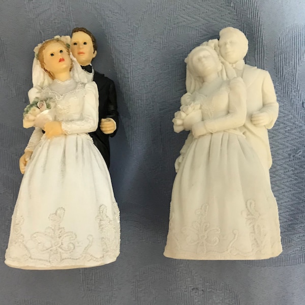 Vintage Bride & Groom Cake Toppers and Couple Keepsake Trinket Box/Topper -Beautifully Detailed Lillian Rose-Great Engagement, Shower Gift