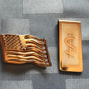 Geld Clip-Dad-Groomsman-New Vintage Perfekte Goldton-3 Styles Flagge-dollar Zeichen-Geld Tasche-Geschenk Kartenhalter-Jungs Geschenk-Geburtstage-Vatertag