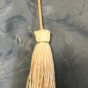 Mini Witches Mop Style Broom-Halloween Decorating-Perfect for Kids Crafts-Ornaments-Magnets-Doll Houses-Dolls-Shower Favor-Packages-8&quot; Long