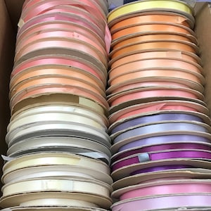 100 Yard Rolls of Crafting Satin Acetate Ribbon-3/8&quot; & 1/4&quot; Ribbon-Full Rolls-Many Colors-Perfect for Bow Making-Favors-Package Decorating