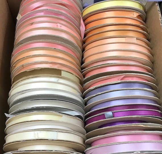 100 Yard Rolls of Crafting Satin Acetate Ribbon-3/8" & 1/4" Ribbon-Full Rolls-Many Colors-Perfect for Bow Making-Favors-Package Decorating