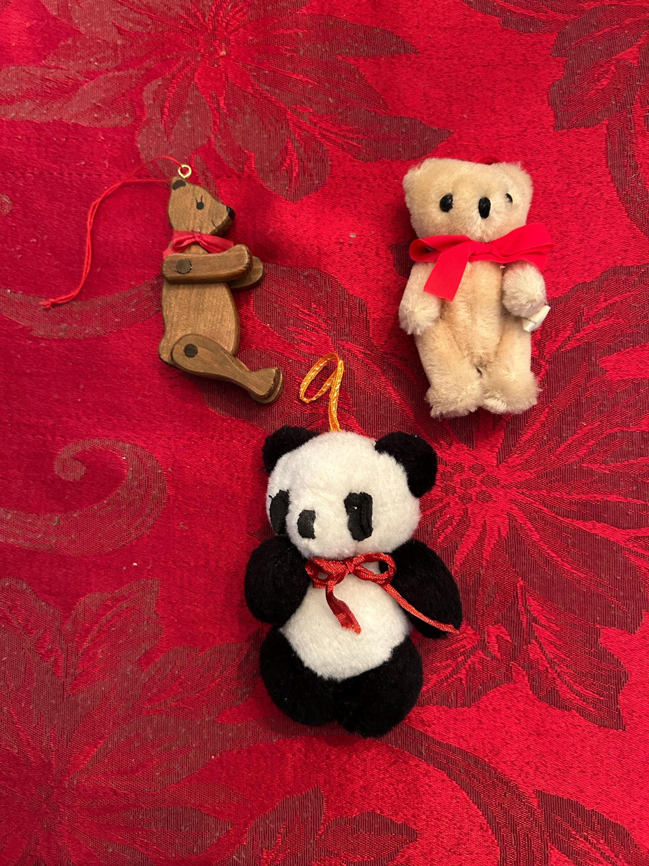 ヴィンテージ　テディベア　パンダベア Vintage 1960's Ideal Toys Rubber Nose Panda Bear Wind Up