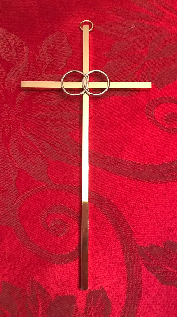 Precious Moments & Double Ring Wedding/Anniversary Cross-4 Styles-25th Anniversary-Perfect Wedding-Bridal Shower Gift-New Vintage Enesco