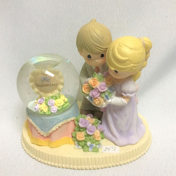 Precious Moments Anniversary Keepsake Globe Figure-Cake Topper-New Vintage Perfect Condition-Great Collectible Anniversary Gift PM Collector