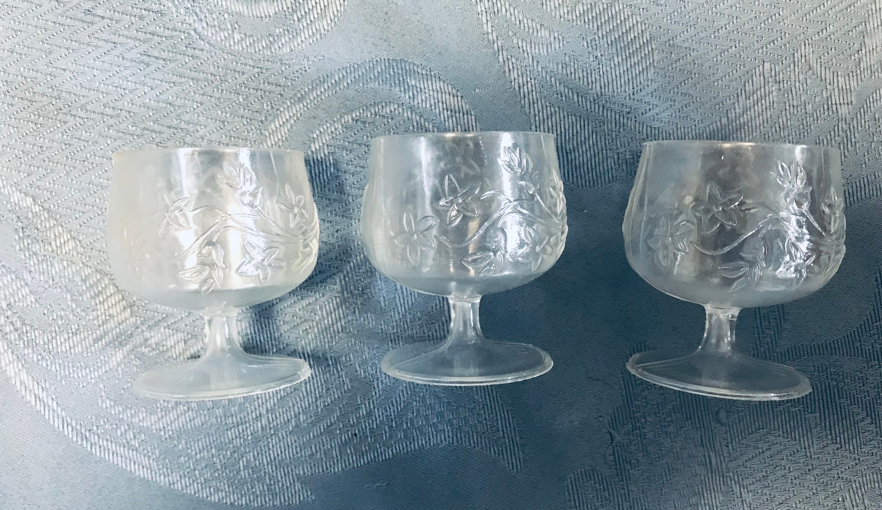 4 Styles Plastic Mini Glasses Champagne in Clear & Gold Tall Etsy