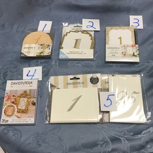 25 Event Table Numbers for Weddings-Anniversary-5 Styles of Unique Designs-Rustic-Wood Look-Art Deco-Gold Designs-Victorian-David Tutera