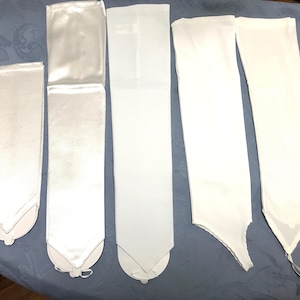 Satin Finger Less Gloves-6 Plain Styles-Shiny & Matte Satin Gloves-Satin Sleeves-Mitts-Simple Satin Styles for Your Wedding-Prom-New Years