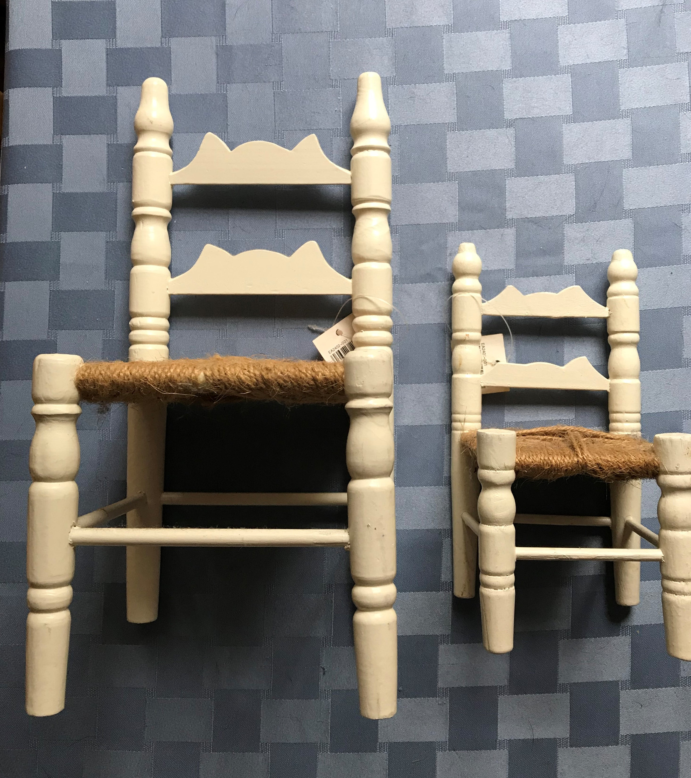 2 Wooden White Chairs for sale Only 4 left at 75