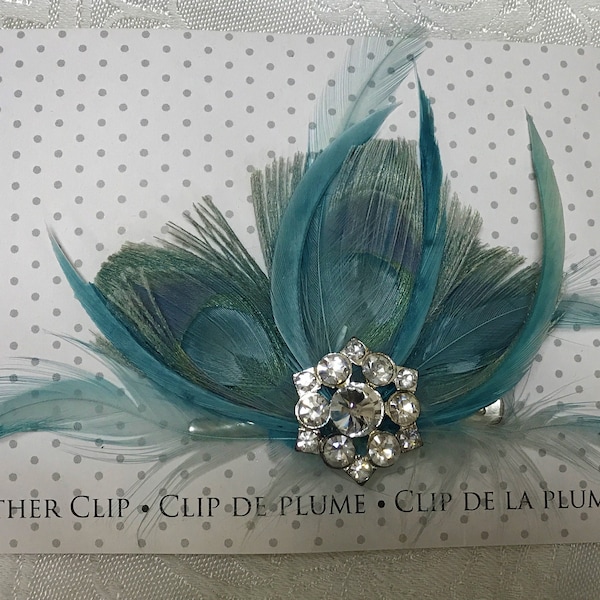 Peacock Hair Clips-Comb for Your Wedding- Event-Uniquely Styled to Stand Out from the Crowd-Expertly Crafted-Natural,Aqua,Rose & Fall Colors