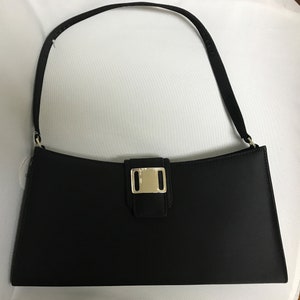 Czarne Portfele-Vintage-Nowy Stan z Bridal Shop-Satynowa Srebrna Klamra-Metalowa Rolka-Idealne Portfele Wieczorowe Na Wszystkie Okazje-Bal Studniówkowy-Ślub