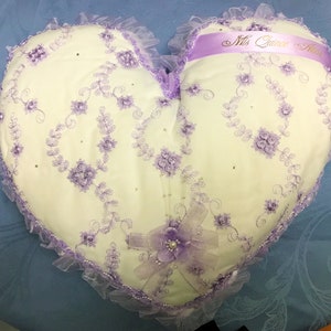Mis Quince Anos Pillows-Large-Pink & Lavender-Tiara-Shoe-Kneeling Pillow- Quinceanera Keepsake-Beautifully Embroidered-Butterfly-Great Gift