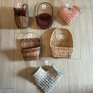 Wall Baskets-6 Styles-Flat and Round Back Wall Baskets-Great for Doors & Walls-Add Flowers-Plants-Instant Decor-Great Decoration-New Vintage