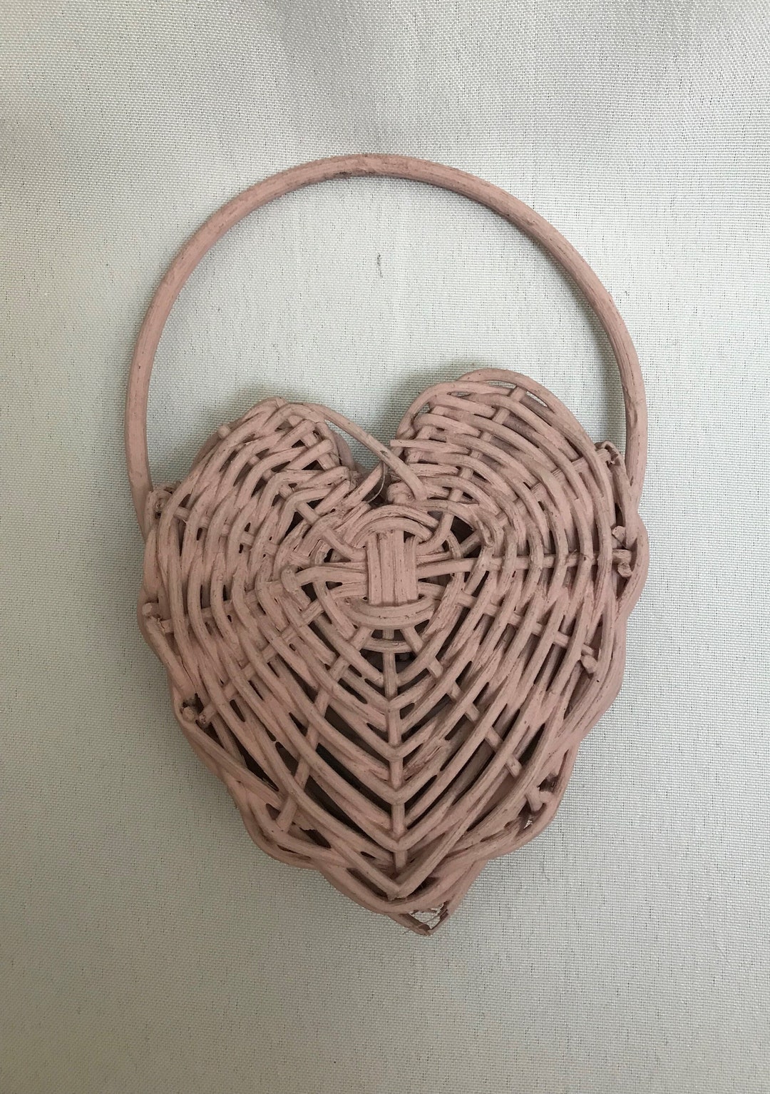 Heart Shaped Wicker Wall Baskets3 Colorsvintagegreat Wall Accent