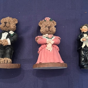 Portatore dell'anello - Damigella d'onore - Orsetto e figura del portatore dell'anello - Nuovo vintage - Regali per gli amanti degli orsi - Carta - Oggetti da collezione Enesco - Ricordi