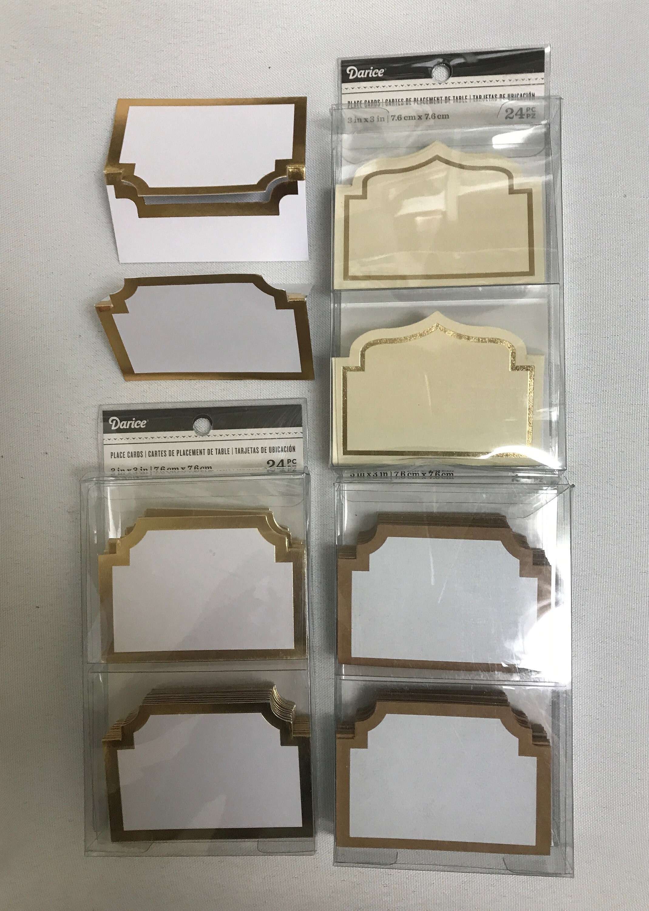 Blank Place Cards for Weddings-showers-quince-anniversary-events-5  Styles-easy to Fill in Placecards-24 and 50 Packs-white-ivory-gold-black -  Etsy