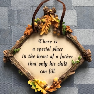 2 FatherKeepsake Plaques Just in Time for Fathers Day-Framed Fishing Theme-Woodlands Father -Parents Wedding Gift-Birthday-Personalize Back