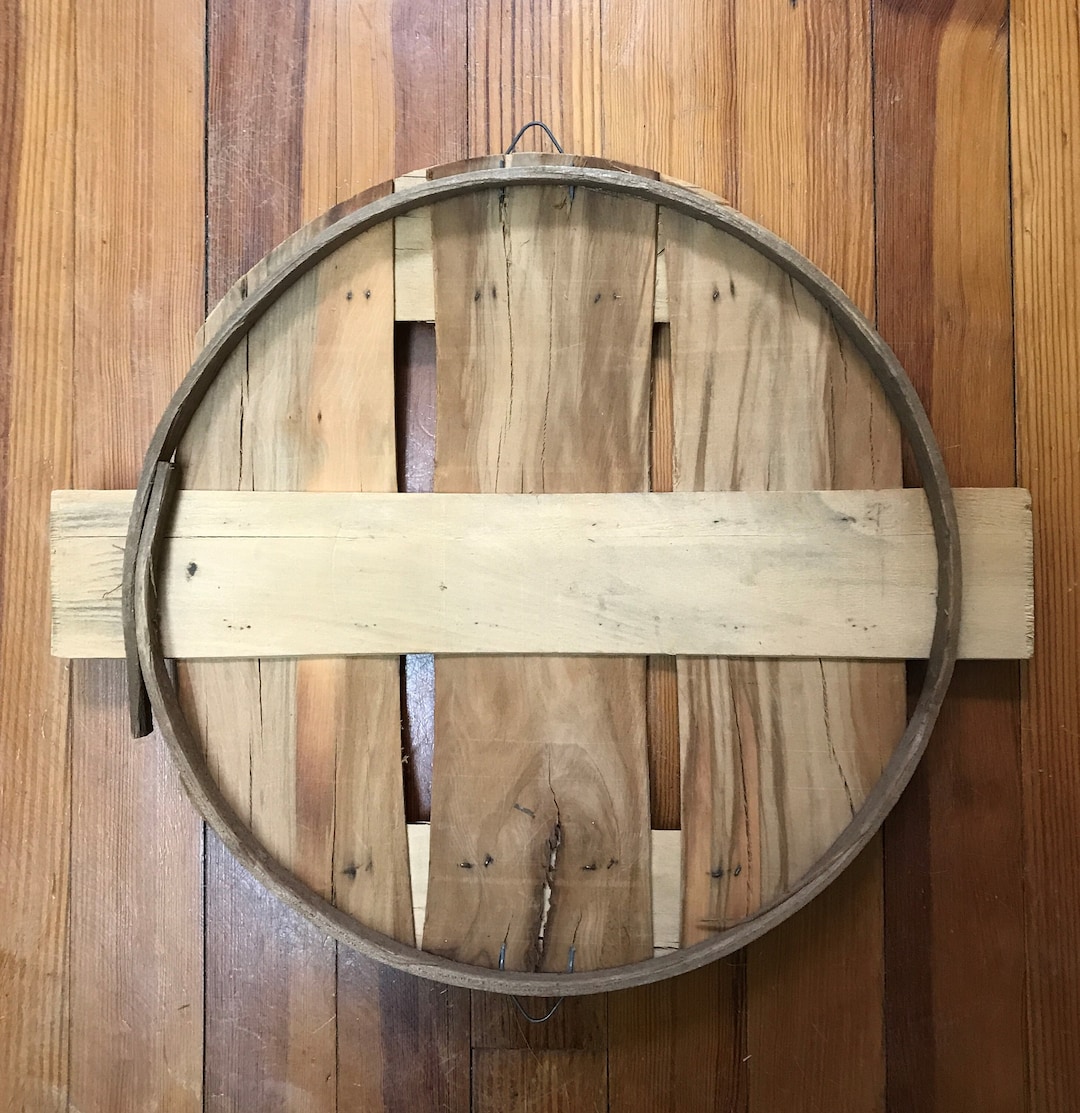 Bushel Basket Lidsvintage Authentic All Wood Slat Covergreat for Wall