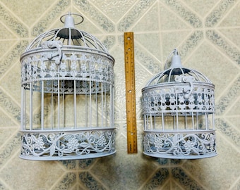 Gold-White-Silver Metal Bird Cages-3 Styles-3 Sizes-Beautifully Crafted Decorative Bird Cages for Home-Events-Great Centerpiece-Home Accent