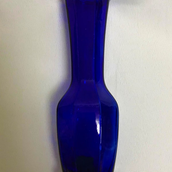 Cobalt Blue Vases-4 Styles Beautifully Made-Gorgeous Blue Vases-9" Deep Blue Rib Pattern Bud Vase-16" Tower Vase-Floating Candle Vase-Short