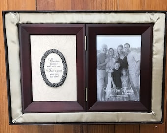 New Family Frame & Plaque-Blending Families-Joining of Families Plaque and Frame-Perfect Gift-New Vintage Enesco-Gift Boxed-Second Wedding