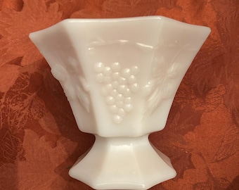 Vintage Milk Glass Bowls-Compotes-Dishes-Vase-8 Styles in Perfect Condition-Great for Centerpieces Weddings-Showers-Baptism-Collection-Gifts