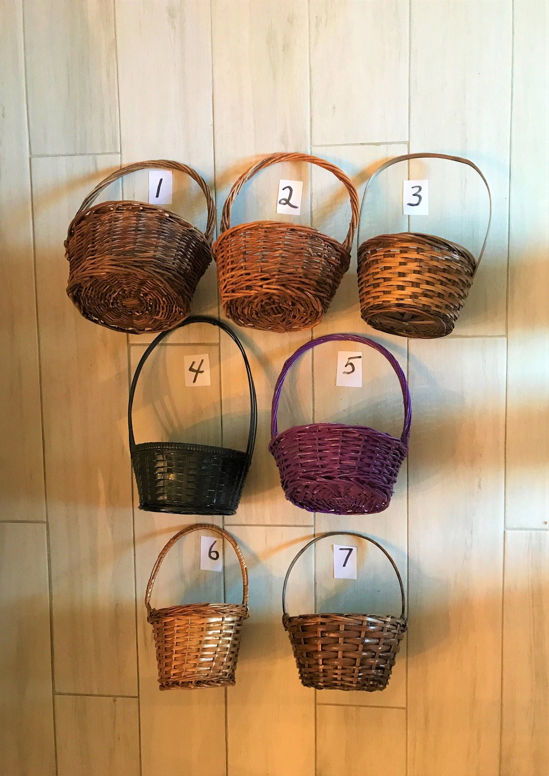 Wicker Flower Girl Baskets7 Styles Perfect for Weddings, Centerpieces, Gift Baskets Handled