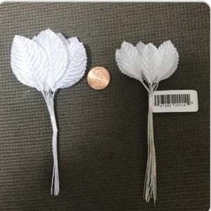 White & Ivory Satin Leaves-Velvet-Iridescent-New Vintage Wired Leaves- Millinery -Fascinators-Favors- Flower Making-Crafts-Weddings-Corsages