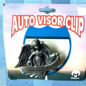Son Car Visor Clip-Irish Celtic Cross-St Christopher & Shamrock Auto Rosary-Pewter Automobile Clips-Expertly Designed-Irish-Christmas Gifts