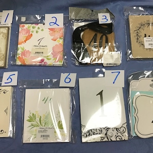 Números de mesa impresos para bodas y eventos, 8 estilos, estilo antiguo, acuarela, rústico, art déco, vegetación, damasco, corte en pergamino, diseños únicos y grandes