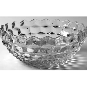 Vintage American Fostoria Clear Glass Flared Cupped Bowl Rare!