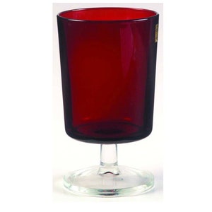 Vintage Cavalier Crystal Ruby Water Goblet by CRISTAL D’ARQUES-DURAND