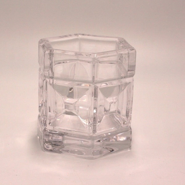 Rosenthal Classic Hexagonal Geometric Crystal Votive Candle Holder Rosenthal Germany crystal votive candle holder stunning!