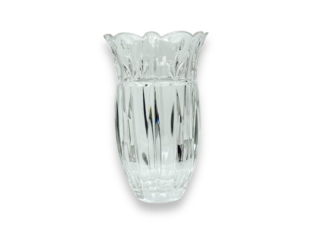 Vintage Lead Crystal Tulip Collection Vase by Block Etsy