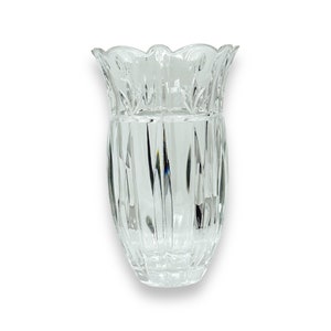 vintage lead Crystal tulip collection vase by Block