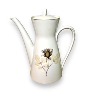 Mid Century Rosenthal Raymond Loewy Rosenthal Tea/coffee Pot With Man Ray Style X-ray Flower rare!