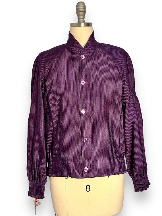 Vintage 1970s Purple Blouse by Pierre D’Alby for … - image 2