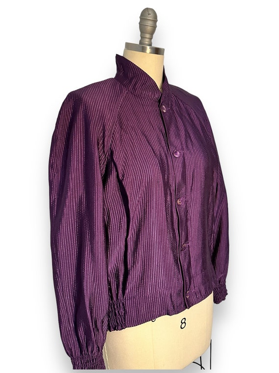 Vintage 1970s Purple Blouse by Pierre D’Alby for … - image 4