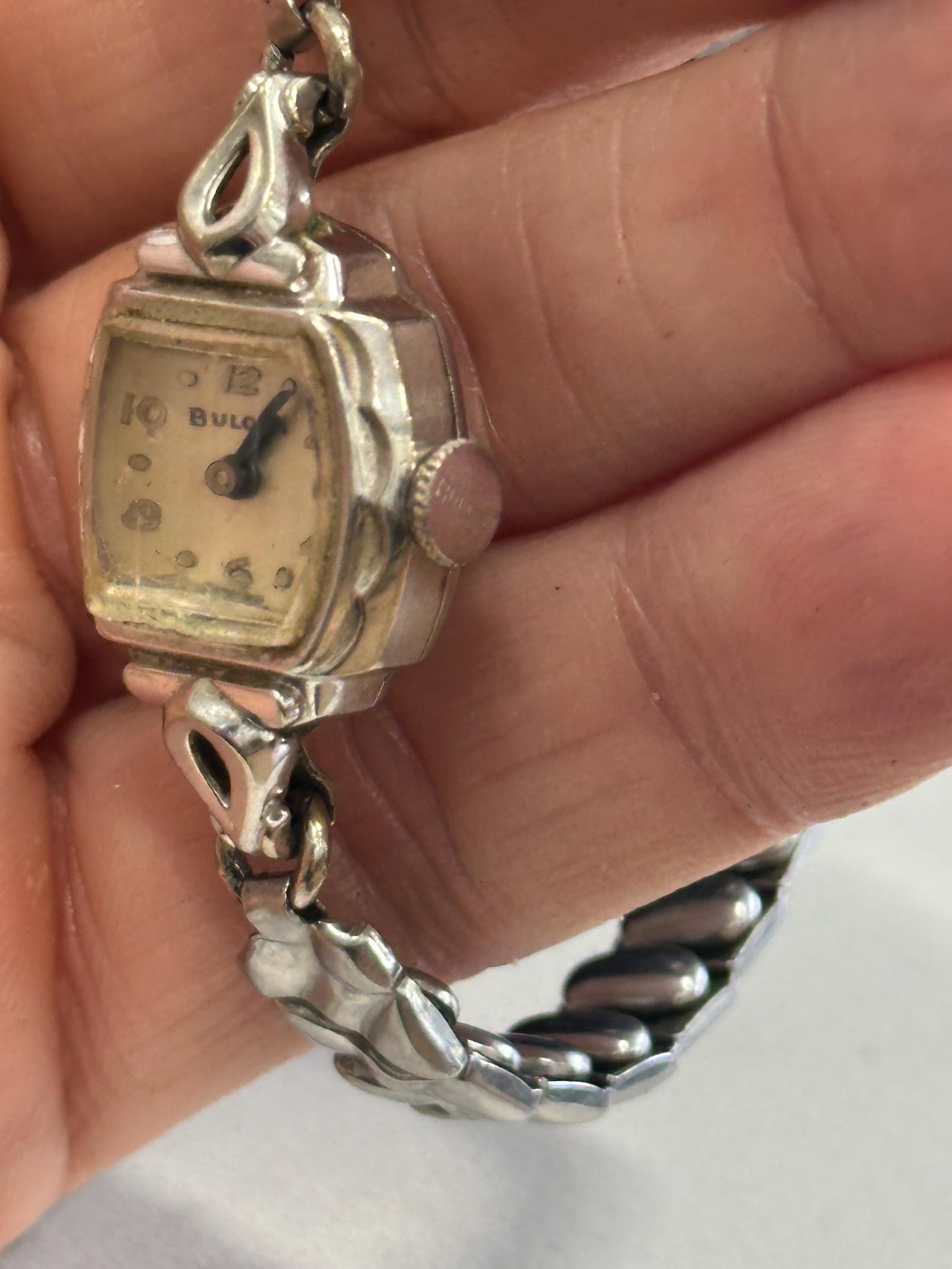 Vintage Bulova 1955 L5 14K Gold RGP Silver Tone With Blue Hands Runs ...